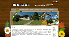 Desktop Screenshot of hotel-lesak.sk